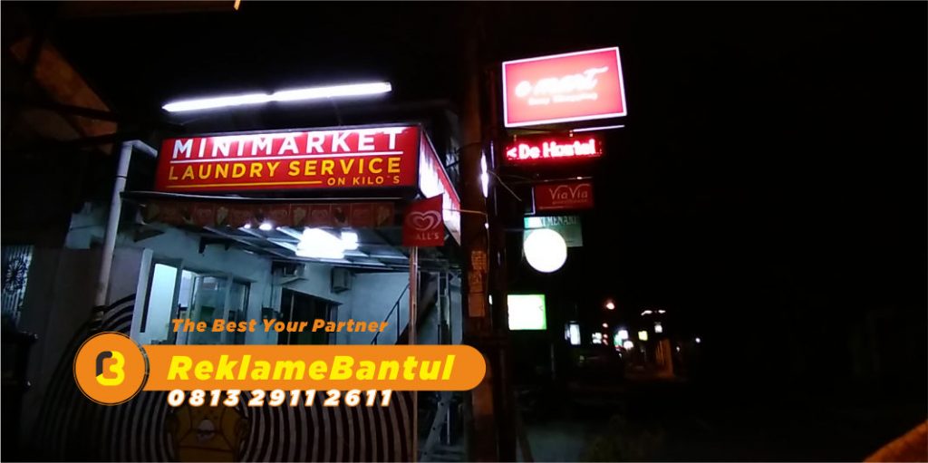 Reklame Plang Nama Papan Nama toko minimarket Di Bantul
