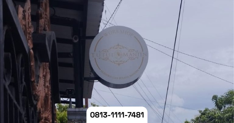 harga neon box bulat akrilik