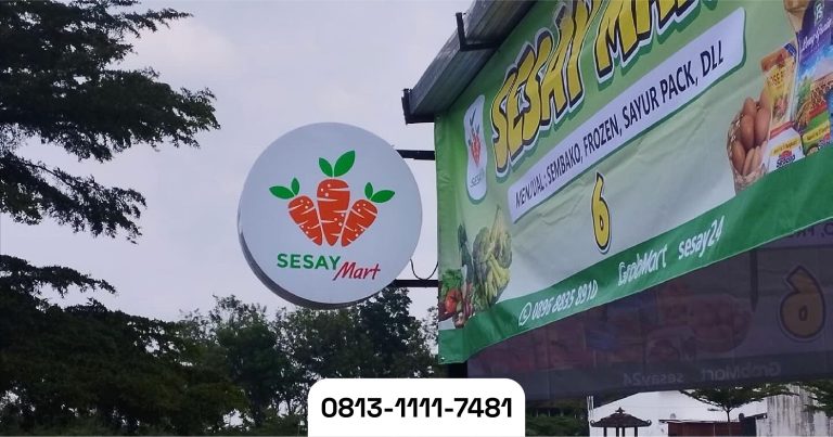 jasa neon box bulat akrilik jogja