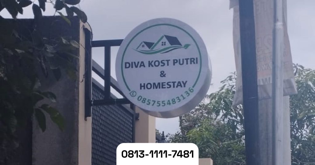 neon box bulat akrilik