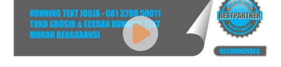 Vidio running text jogja berkwalitas 081 3288 50011